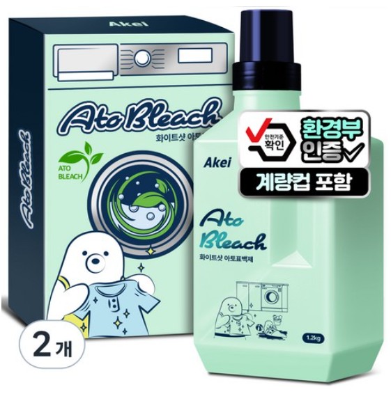 아케이 리빙 화이트샷 아토 표백제 1.2kg × 2개