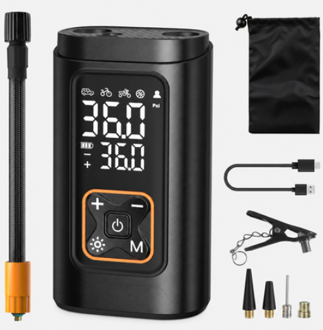 ACMEZING 무선 전동 에어펌프 휴대용 타이어 공기 주입기 6000mAh C21