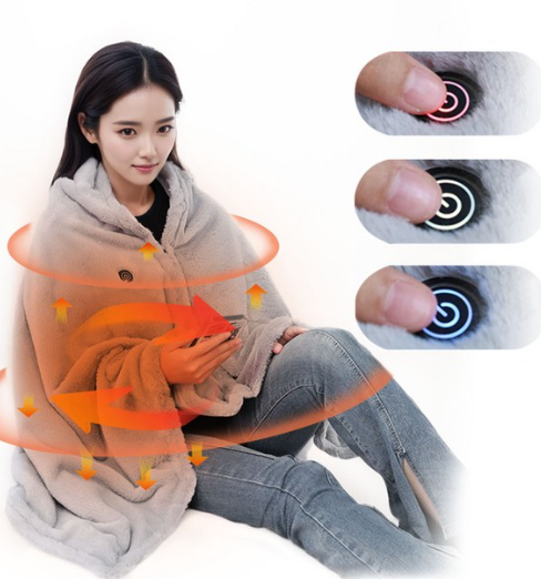 전기담요 추천 Garrl 지퍼형 USB 온열담요 망토형